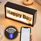 Personalized Bluetooth Speaker with Light Custom Text Bluetooth Speaker Unique Gift for Him