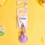 Personalized Tooth Fairy Door Hanger with Money Slot and Velvet Pouch Birthday Gift for Kids