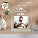 promoted to grandpa night light warm led glow fathers day gift for grandpa