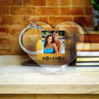 Custom Printed Photo Scannable Code Clear Acrylic Music Keychain