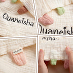 Personalized Soothe Towel Bibs Soft Sleeping Towel with Embroidered Name Gifts for Baby