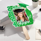 Personalized Multicolor 2024 Grad Graduation Photo Fan with Name Photo Props Graduation Gift for Graduate