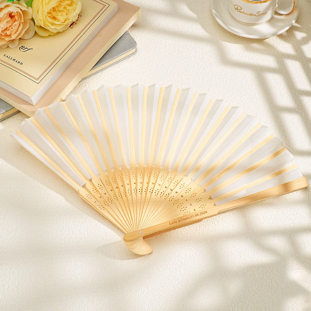 personalized bamboo ribs fan wedding favour handheld fan this display