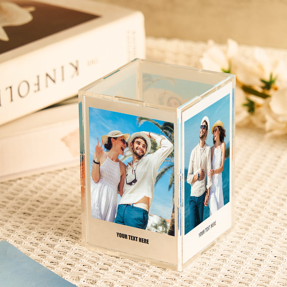 Custom Photo Decoration Map on All Sides Acrylic Commemorative Gifts