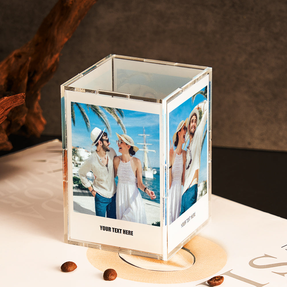 Custom Photo Decoration Map on All Sides Acrylic Commemorative Gifts