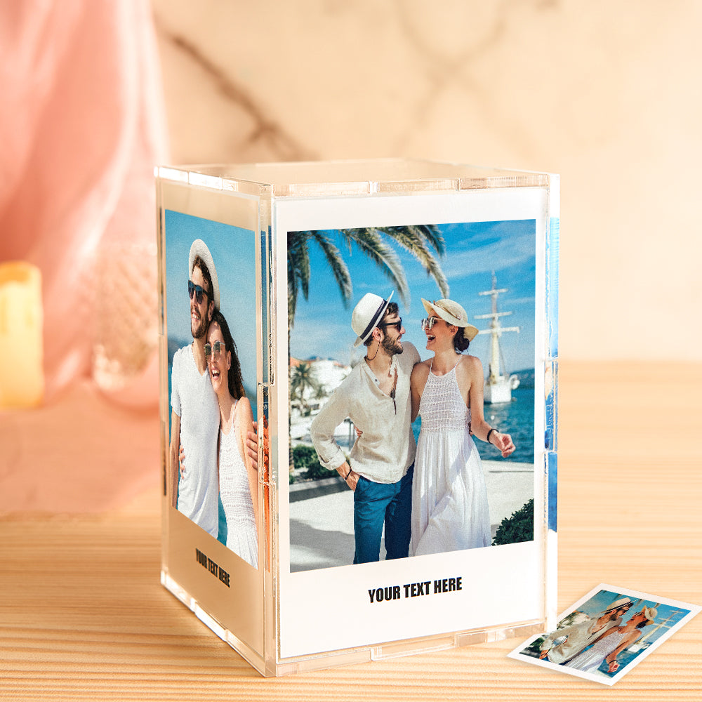 Custom Photo Decoration Map on All Sides Acrylic Commemorative Gifts