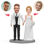 personalized forever starts us wedding couple bobblehead engraved keepsake display