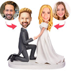 custom bobble head capture moment miniature bobblehead keepsake character propose marriage bobblehead front view