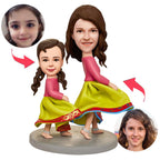 custom bobble head give that nods love personalized mini figure family keepsake front view