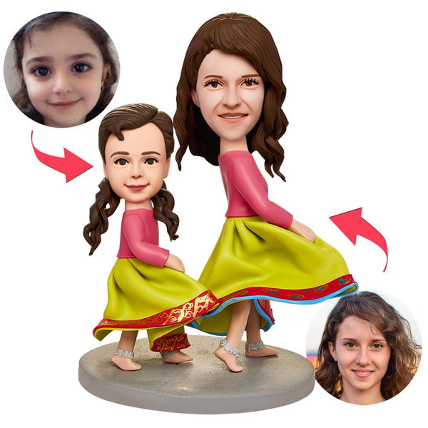 custom bobble head give that nods love personalized mini figure family keepsake front view