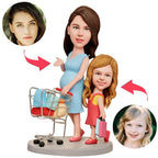 custom bobble head turn personality into art personalized bobblehead family keepsake pregnant front view