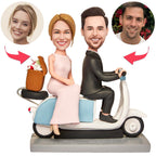 Wedding Gift Honeymoon Trip Custom Bobblehead with Engraved Text