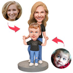 custom bobble head turn personality into art personalized bobblehead family keepsake mother front view