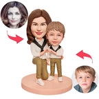 custom bobble head keepsake full character figurine family keepsake mom you hold front view