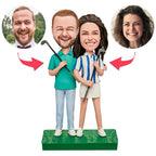custom bobble head fun tribute someone special bobblehead keepsake wedding couple couple front view