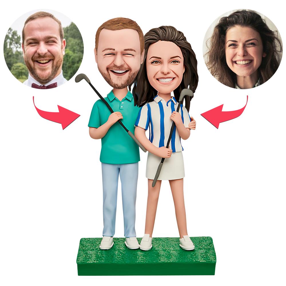 custom bobble head fun tribute someone special bobblehead keepsake wedding couple couple front view