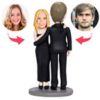 custom bobble head make memories stand tall figurine character valentines love spy front view