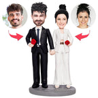 custom bobble head fun tribute someone special bobblehead keepsake wedding couple valentines front view