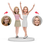 custom bobble head celebrate every smile handcrafted desk display wedding couple lgbt front view