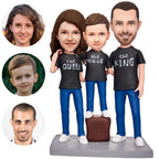 custom bobble head bring joy desk personalized bobblehead family keepsake together we front view
