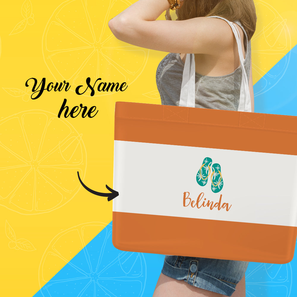 Personalized Double-Sided Tote Bag for Weddings Without Zipper