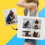 Personalized Double-Sided Tote Bag for Weddings Without Zipper