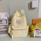 Personalized Embroidered Name Rainbow Backpack School Bag Back to School Gifts