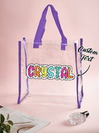 Personalized Name Clear Tote Bag - Ideal Wedding Gift
