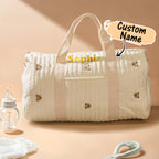 Personalized Cute Rabbit Bear Large Capacity Multiple Compartments Baby Hospital Bag Pregnancy Gift for Her