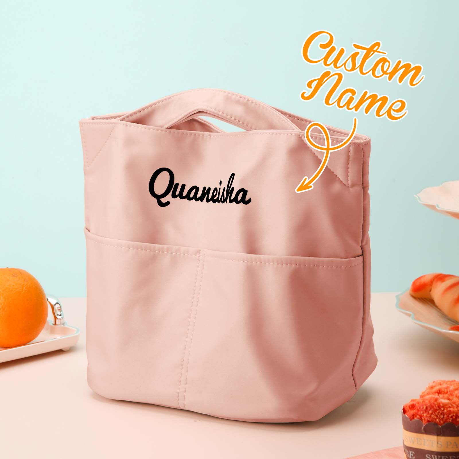 Personalized Lunch Bag Mini Tote Bag with Name Gift for Children