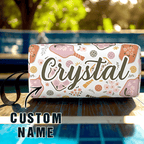 Personalized Pickleball Ball Pouch with Name Retro Flower Pouch Gift for Sports Lover