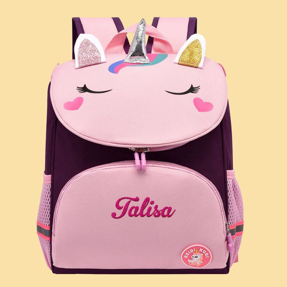 Personalized Name Embroidery Backpack Custom Unicorn Backpack School Bags Gift for Kids