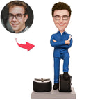 custom bobble head make memories stand tall personalized mini figure character auto front view