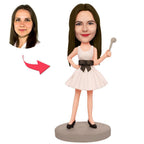 custom bobble head celebrate every smile handcrafted desk display family keepsake sexy front view