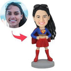 custom bobble head celebrate every smile personalized bobblehead superhero style superhero woman front view