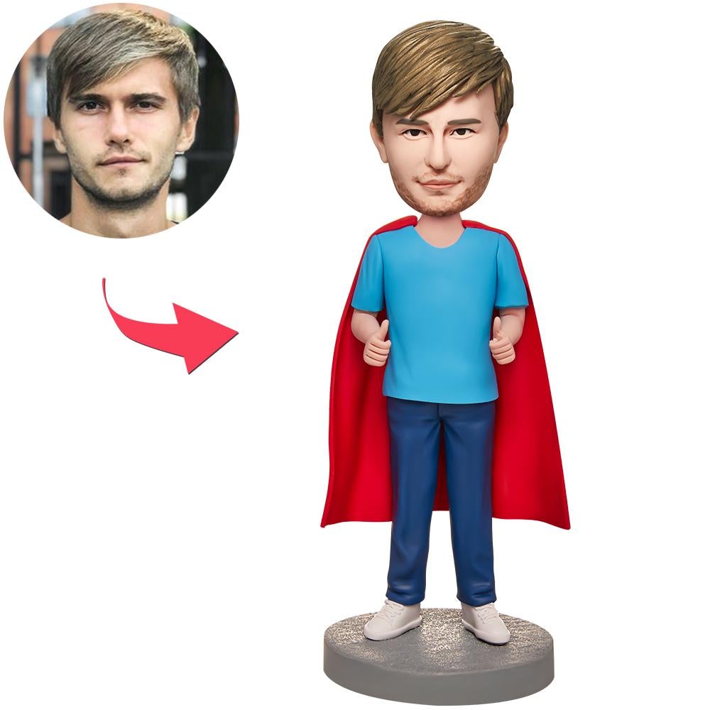 custom bobble head keepsake full character figurine superhero style every little hero front view