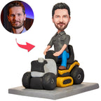 custom bobble head make memories stand tall handcrafted desk display character driving front view