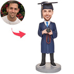 custom bobble head make memories stand tall personalized mini figure graduate graduation front view