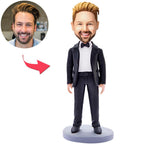 custom bobble head keepsake full character personalized bobblehead business man bobblehead business front view
