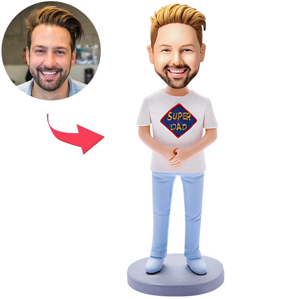 custom bobble head capture moment miniature handcrafted desk display family keepsake bobblehead front view