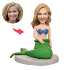 custom bobble head make memories stand tall bobblehead keepsake character mermaid bobbleheads front view