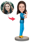 custom bobble head keepsake full character bobblehead keepsake family keepsake strong mother front view