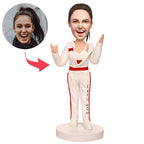 custom bobble head bring joy desk figurine family keepsake super cool mom front view