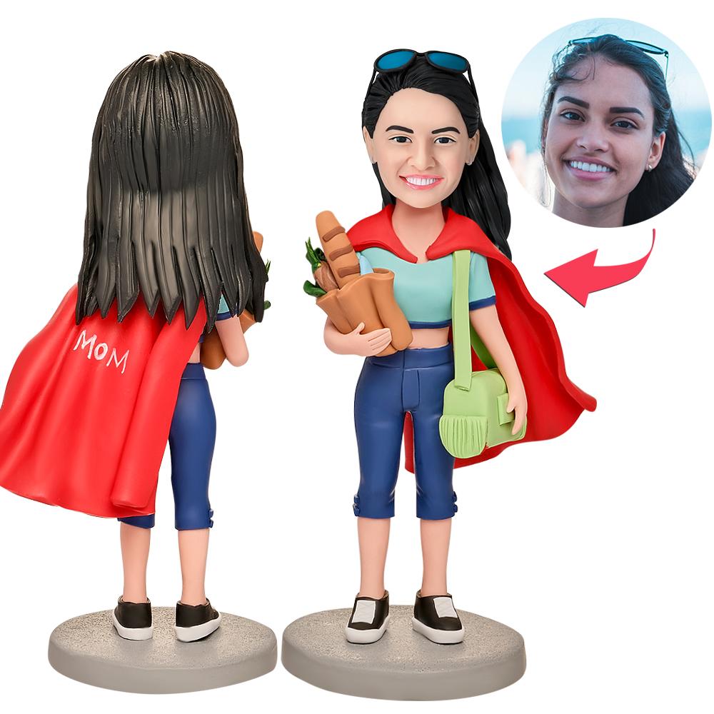 custom bobble head celebrate every smile handcrafted desk display family keepsake busy front view