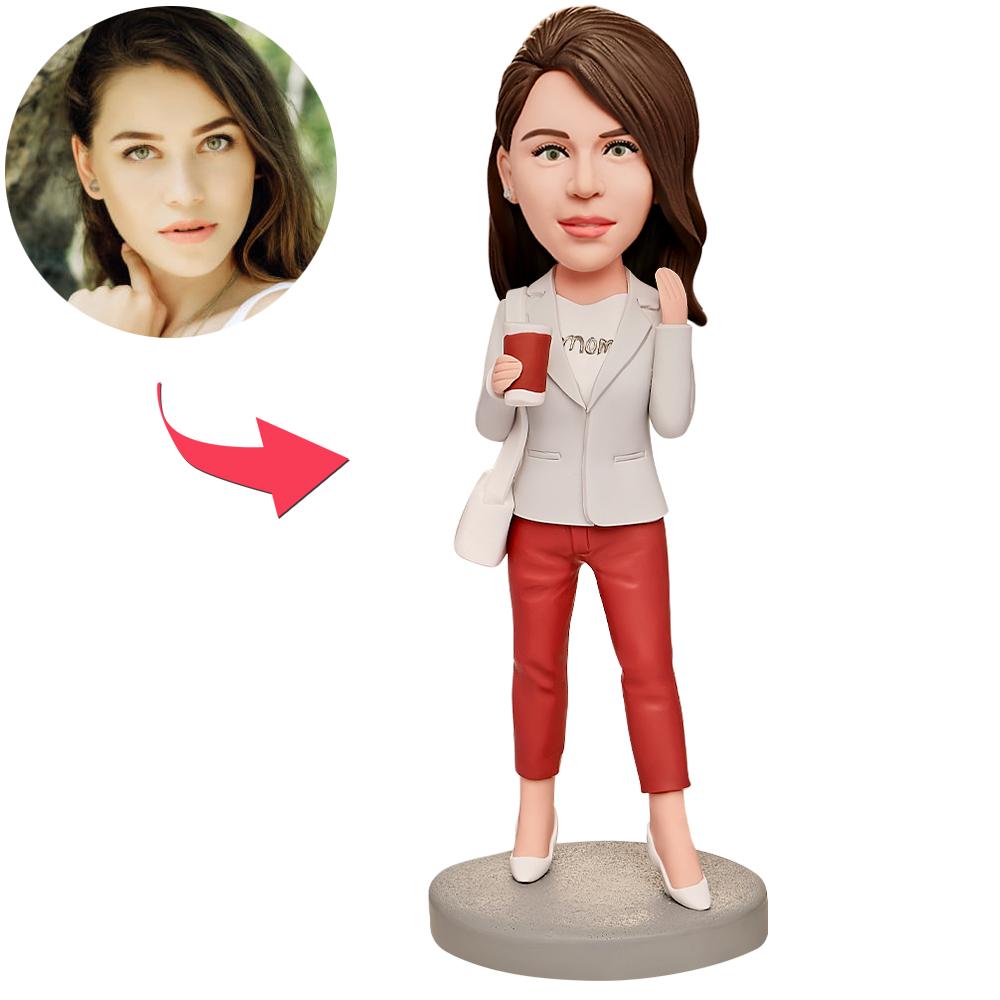 custom bobble head give that nods love personalized bobblehead family keepsake mom front view