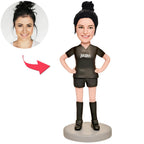 custom bobble head capture moment miniature bobblehead keepsake family keepsake mom black front view