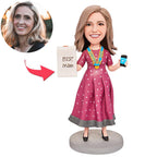 custom bobble head turn personality into art personalized bobblehead family keepsake exotic front view