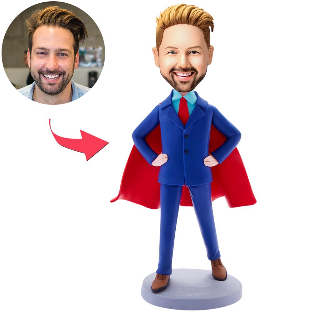custom bobble head bring joy desk personalized mini figure business man bobblehead front view