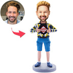 custom bobble head make memories stand tall figurine family keepsake bobblehead super front view