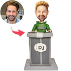 custom bobble head fun tribute someone special personalized bobblehead character dj music front view